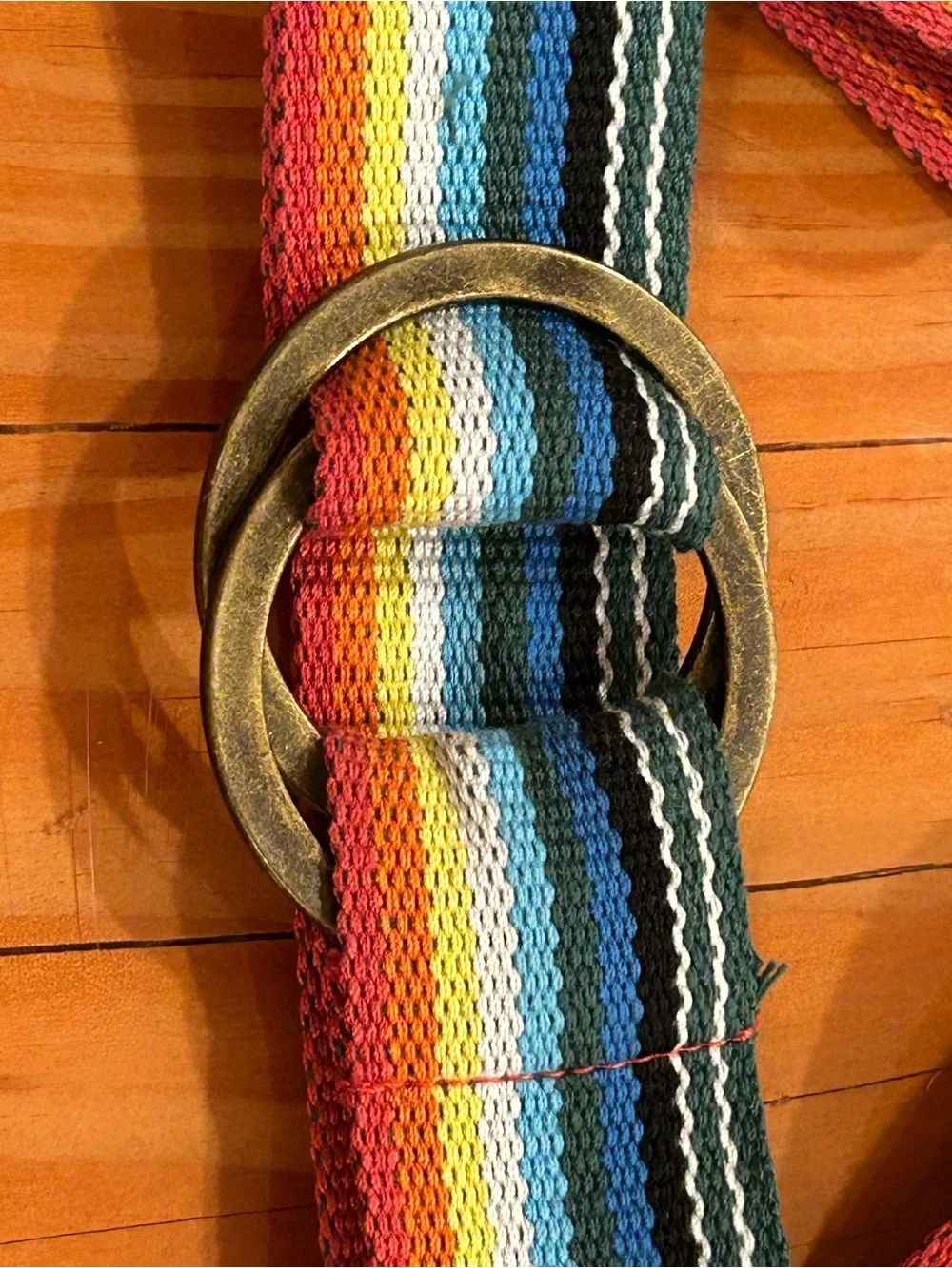 Rainbow Stripe Fabric Belt